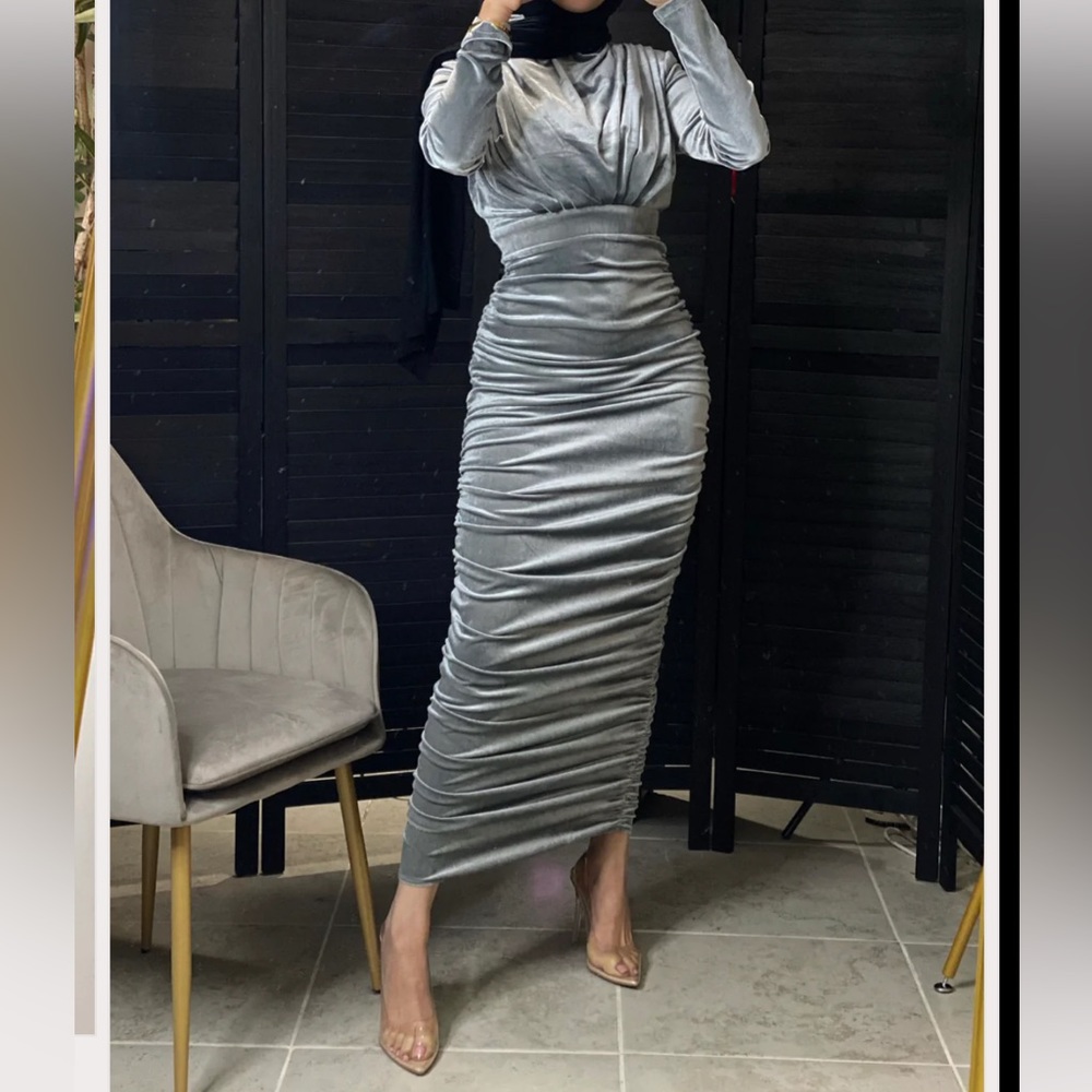 Velvet Maxi Evening Dress